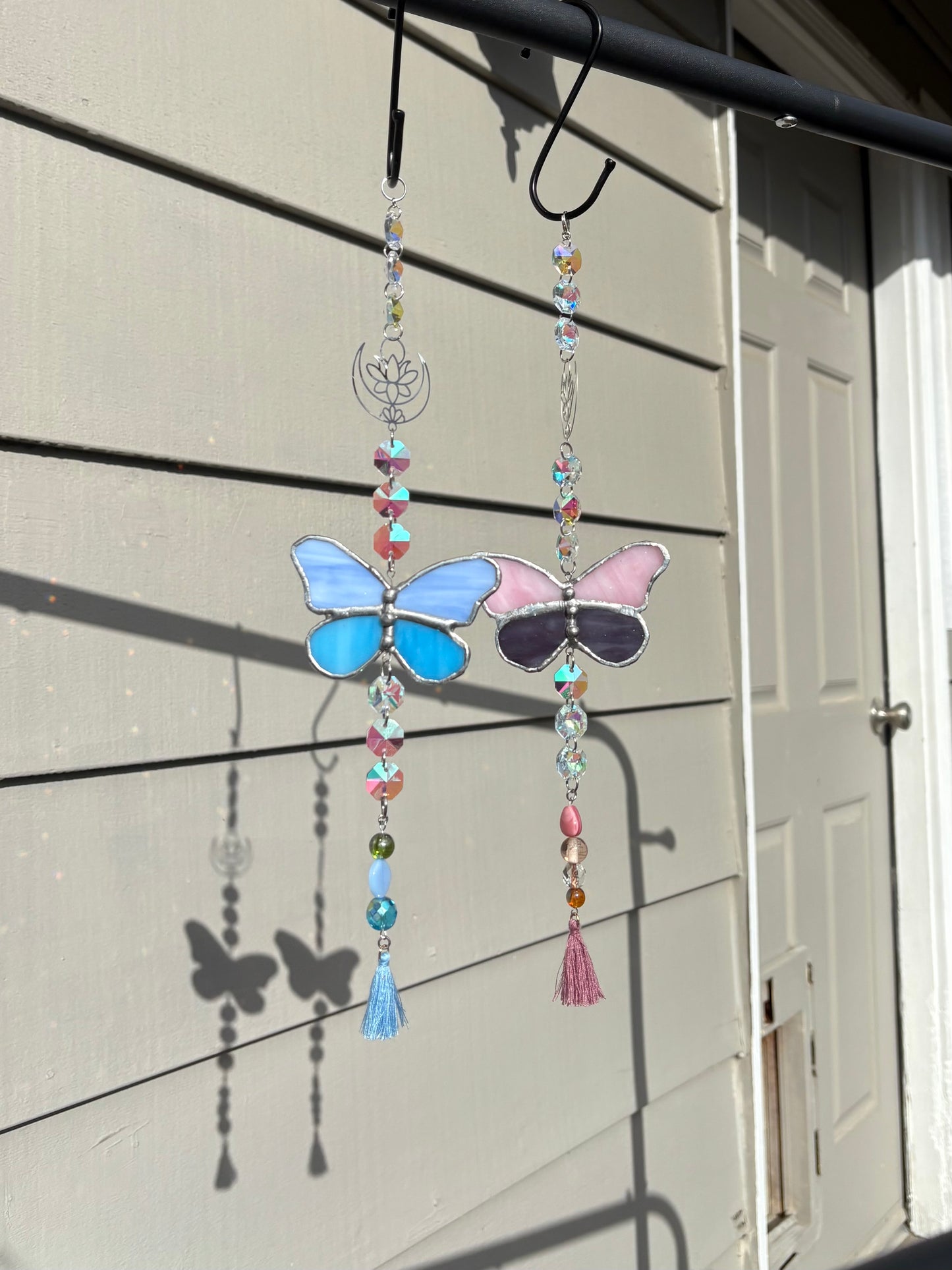 Tasseled Butterfly Beaded Suncatcher