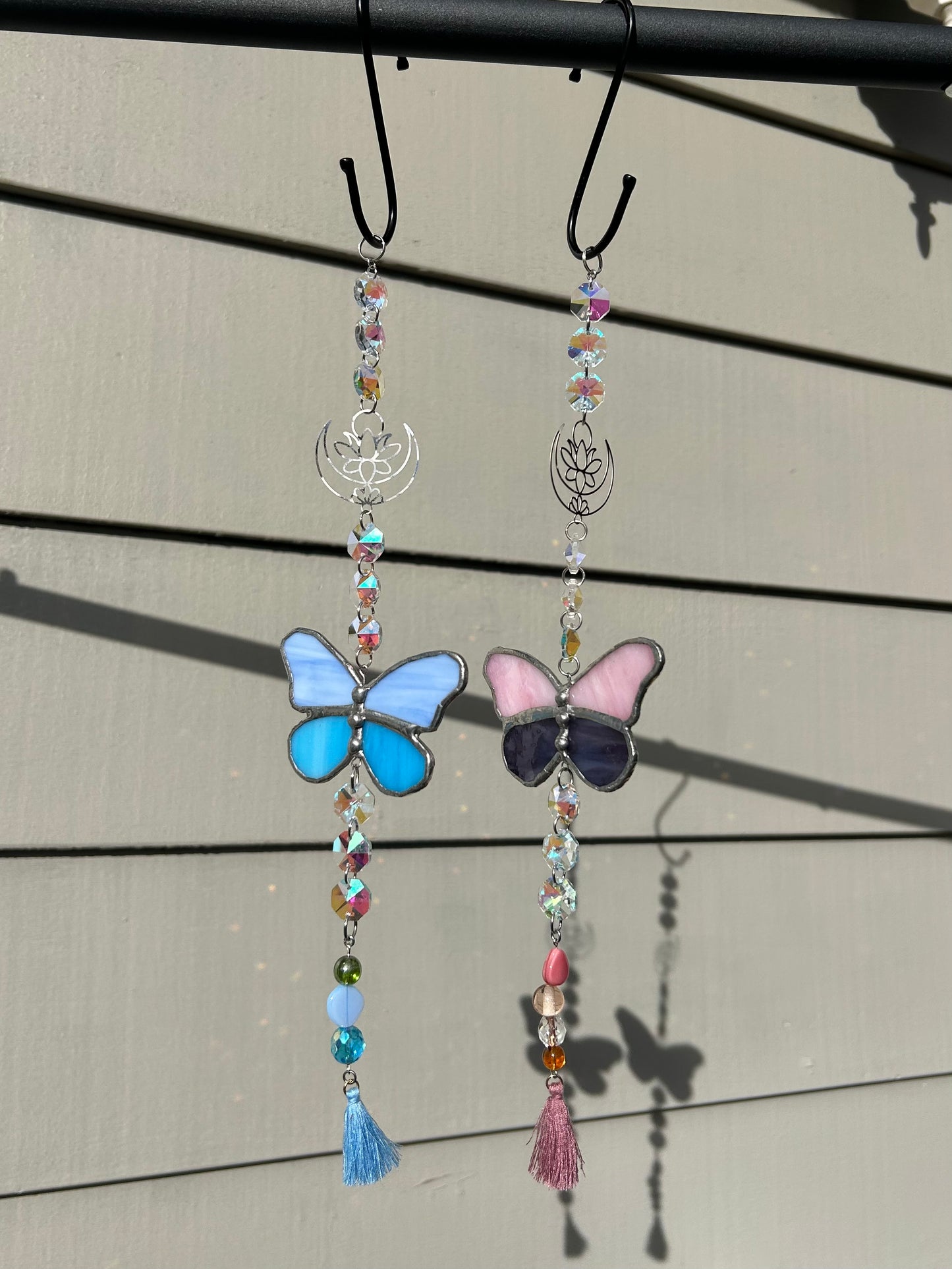 Tasseled Butterfly Beaded Suncatcher